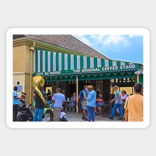 Cafe Du Monde The Original Coffee Stand and Band Sticker